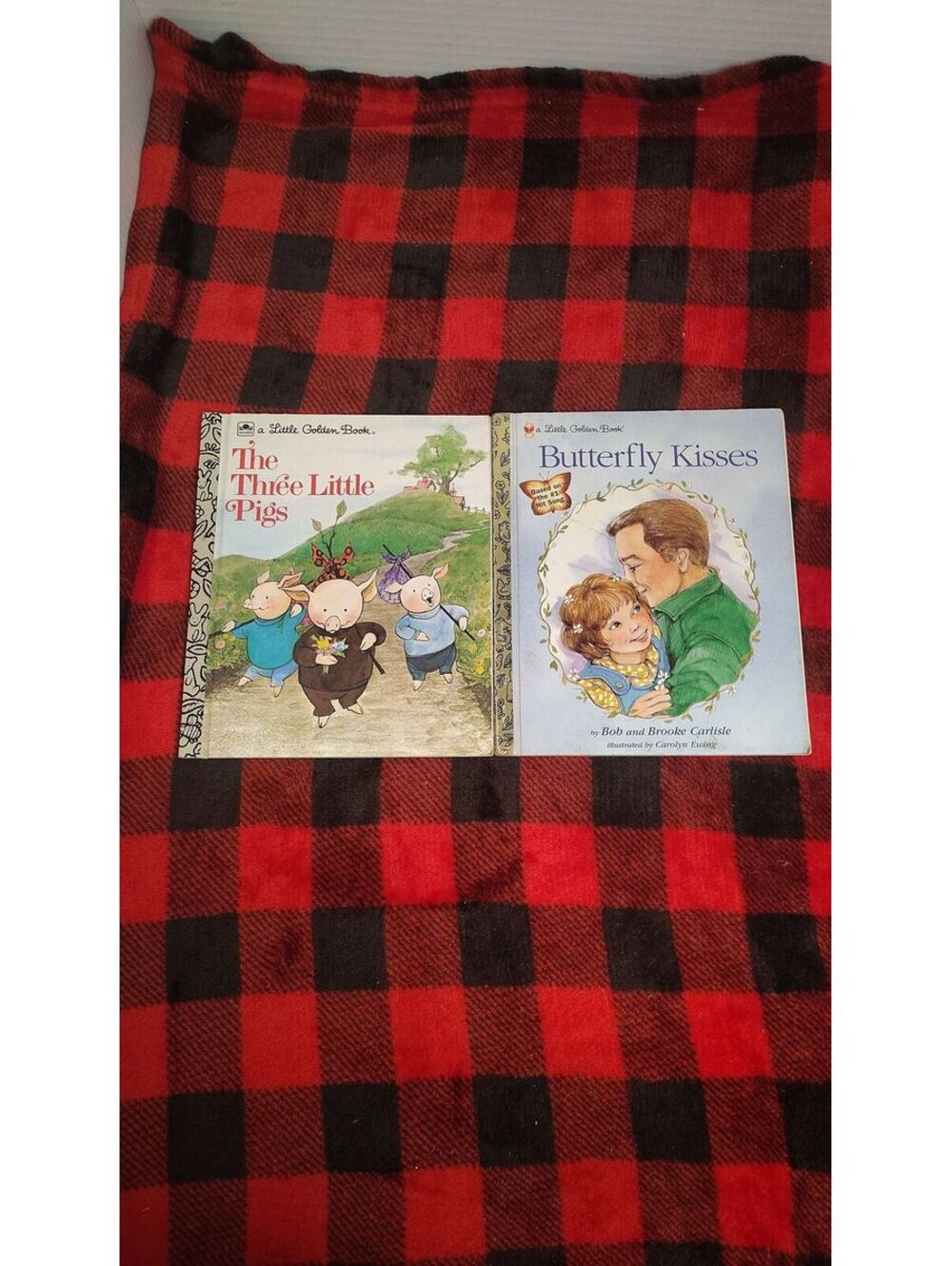 Vintage 1970s Little Golden Books Lot The Three Little Pigs Butterfly Kisses